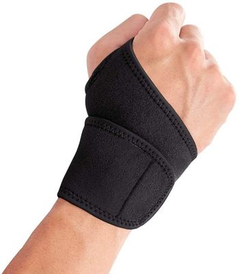Adjustable Black Wrist Brace Neoprene Wrist Support For Arthritis